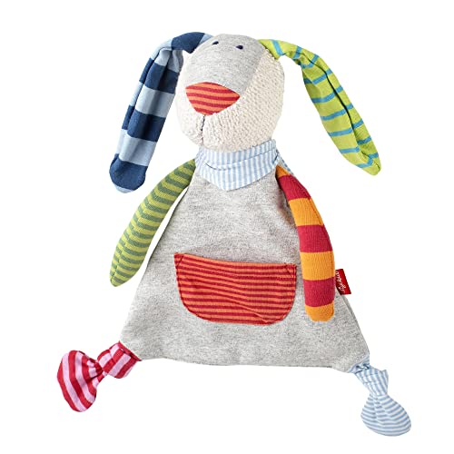 Doudou conejo Sigikid Ringeldingel en microfibra y algodón