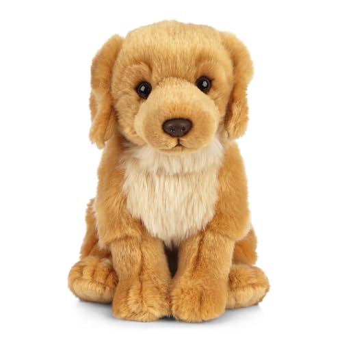 Living Nature Perro de Peluche Golden Retriever, Peluche para Bebé, Niño y Adulto, Blandito y Realista, Regalo para Niñas, Niños y Bebés, Animales de Juguete, 20 cm