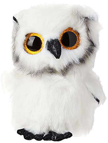 Ty Beanie Boo Austin, búho de peluche de 15 cm con ojos grandes