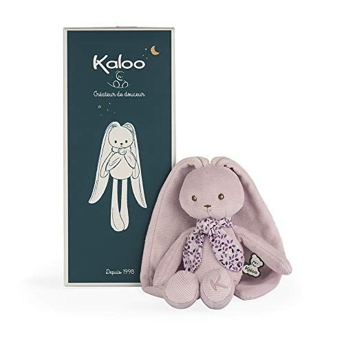 KALOO - Lapinoo - Peluche Conejo - Peluche Bebe Jersey y Punto - 25 cm - Color Rosa - Materiales Muy Suaves - Caja de Regalo - Desde el Nacimiento, K969940
