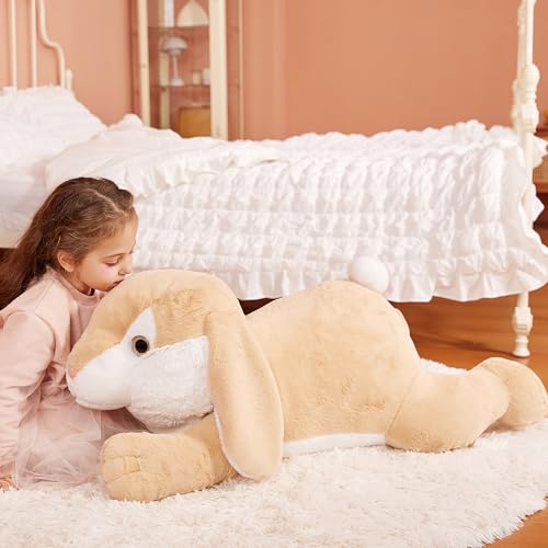 IKASA conejo de peluche gigante de 78 cm, súper suave y abrazable