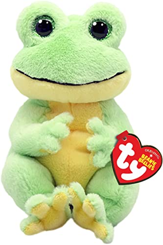 Ty Beanie Bellies Snapper, rana de peluche de 15 cm con ojos brillantes