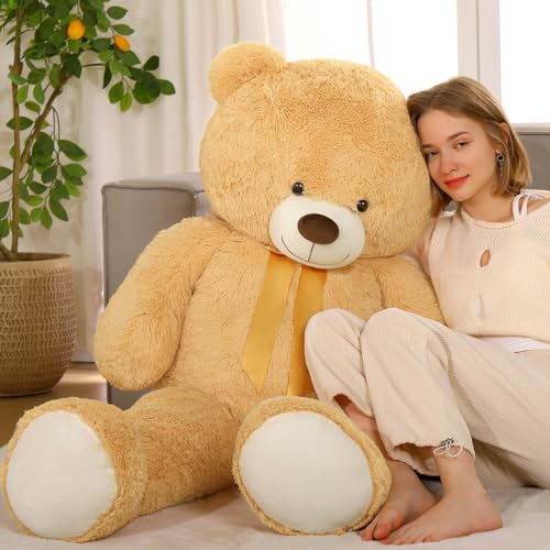 MorisMos oso de peluche gigante XXL de 130 cm, marrón clásico
