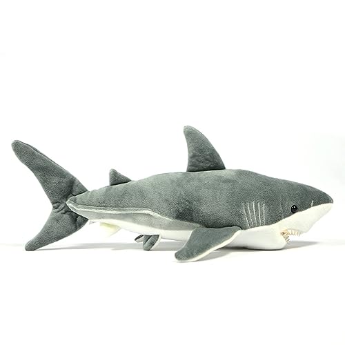 Peluche tiburón blanco de 63 cm grande y económico