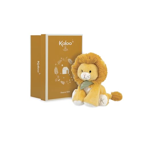 KALOO - Les Amis - Peluche Bebé Nougat el león - 13 cm - Tejido Muy Suave - Caja de Regalo - Desde el Nacimiento, K224001