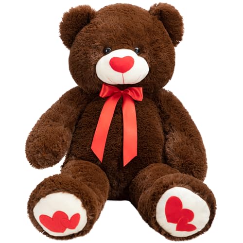 BEJOY Oso de Peluche Gigante 91 cm con corazón rojo de amor