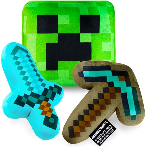Minecraft Pack 3 Peluches pequeños licencia oficial