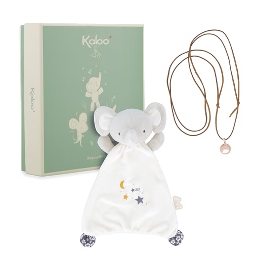 Set Kaloo de peluche elefante y collar bola para regalo de nacimiento