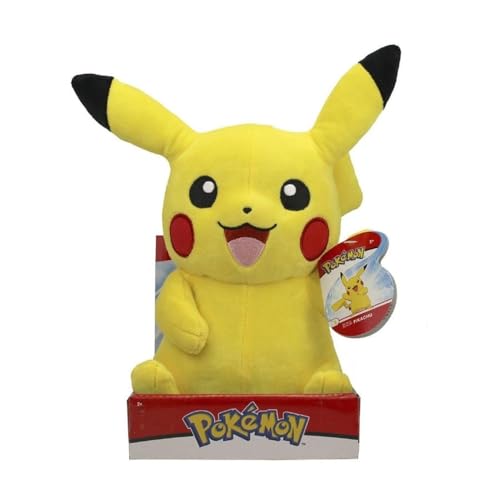 Pokémon Pokémon de peluche 30 cm Pikachu - Amarillo/rojo - Juguete de peluche oficial para niños de 2 años en adelante