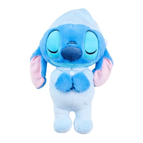 Disney Store Peluche Mediano de Stitch, Altura: 38 cm, Peluche con una Textura Afelpada y Detalles Bordados, Sus Orejas Son Flexibles y caídas, para Todas Las Edades