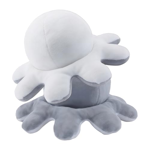 Pulpo de peluche, pulpo de humor, doble cara, reversible, pulpo, peluche de pulpo, encantador y encantador, juguete de peluche para niños, niñas, regalo