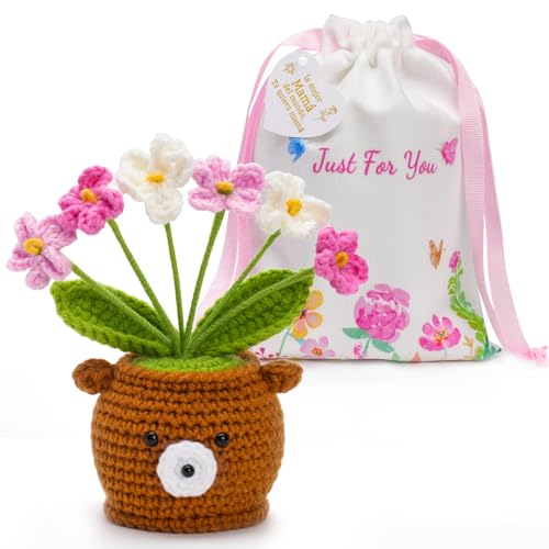 LIMIYOYO Osito de ganchillo con flor (regalo mamá)