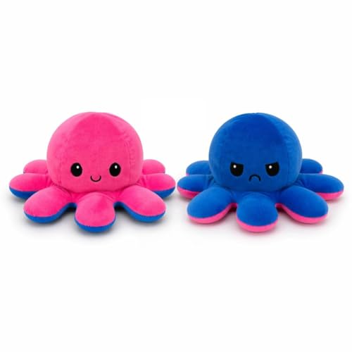 Pulpo reversible de 30 cm para abrazar, dos emociones
